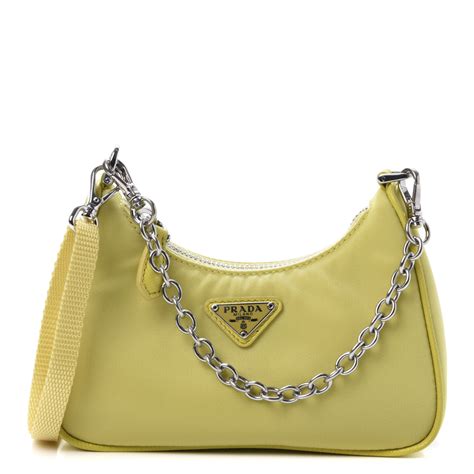 prada yellow nylon|prada nylon tote crossbody.